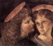 LEONARDO da Vinci The Baptism of Christ (detail) sg oil on canvas